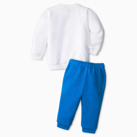 Αθλητικό σετ φούτερ και παντελόνι, σε λευκό και μπλε χρώμα Puma 278624 2