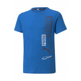 Βαμβακερό μπλουζάκι με το λογότυπο της μάρκας, μπλε χρώματος Puma 278625 