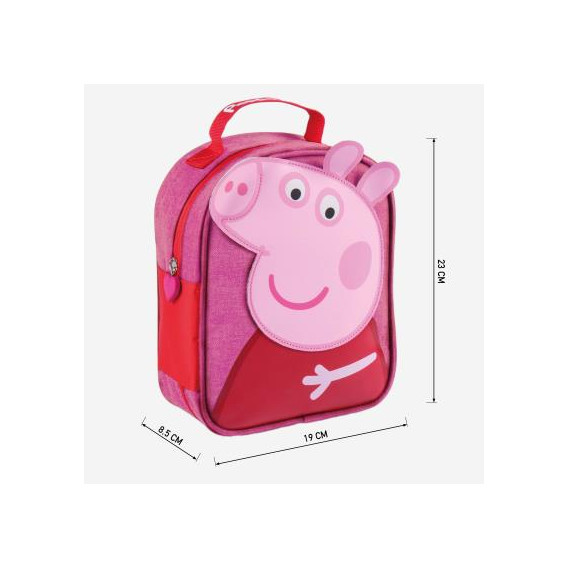 Τσάντα φαγητού με απλικέ Peppa Pig για κορίτσι, ροζ Peppa pig 278741 3