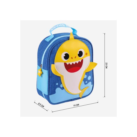 Τσάντα φαγητού με απλικέ Baby Shark για κορίτσι, μπλε BABY SHARK 278764 3