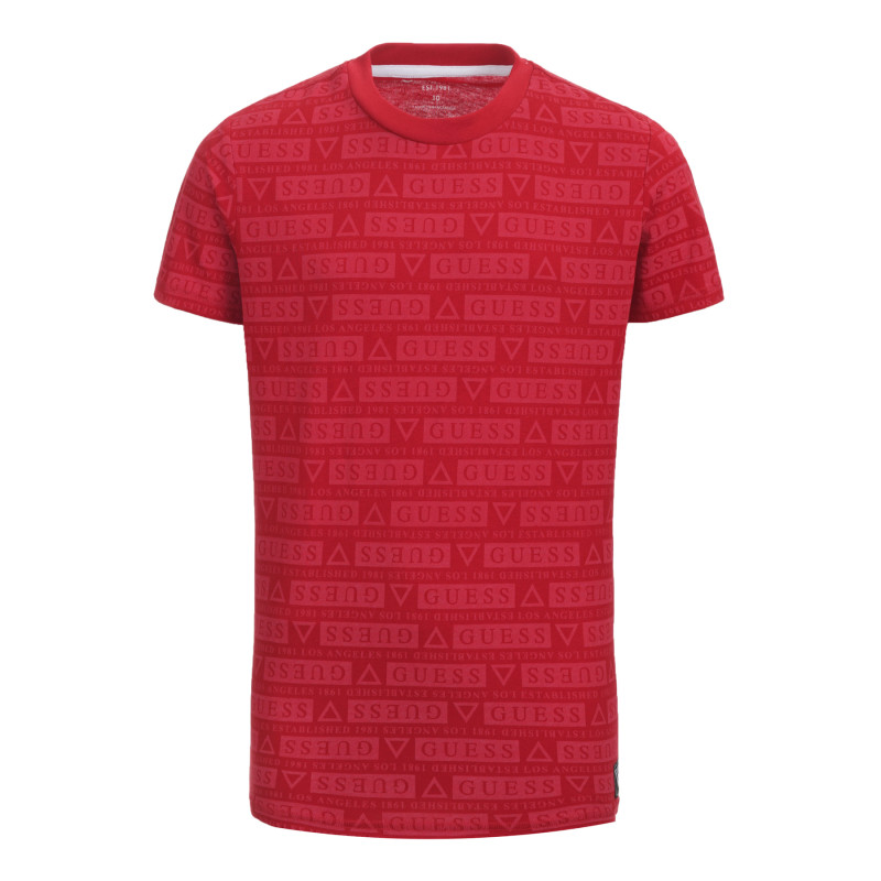 Μπλουζάκι με κοντά μανίκια με το λογότυπο της μάρκας, κόκκινο  279104