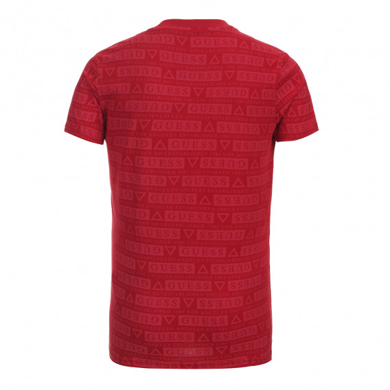 Μπλουζάκι με κοντά μανίκια με το λογότυπο της μάρκας, κόκκινο Guess 279106 3