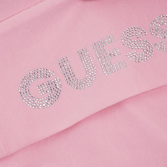 Σφήνα με πέτρινη απλικέ και λογότυπο μάρκας, ροζ Guess 279122 2