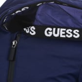 Unisex μπουφάν με επώνυμη κουκούλα, μπλε Guess 279301 3
