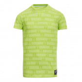 Μπλουζάκι με κοντά μανίκια με το λογότυπο της μάρκας, πράσινο Guess 279323 