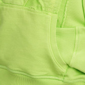 Φούτερ με κουκούλα και απλικέ με το λογότυπο της μάρκας, πράσινο Guess 279330 4