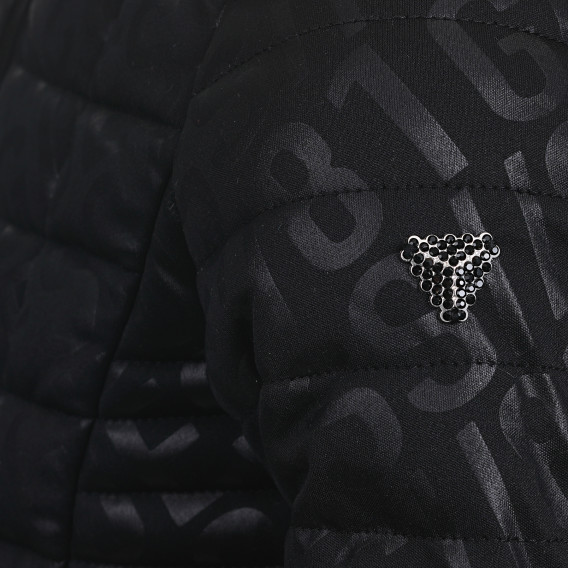 Μπουφάν με κουκούλα και το λογότυπο της μάρκας, μαύρο Guess 279388 4