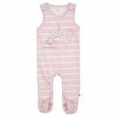 Σετ φόρμες και μπλούζα για μωρό σε λευκό και ροζ χρώμα Cool club 279766 4