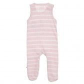 Σετ φόρμες και μπλούζα για μωρό σε λευκό και ροζ χρώμα Cool club 279767 5