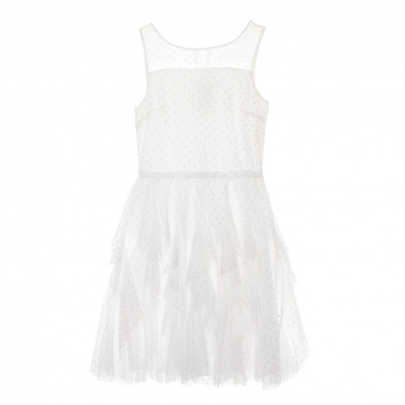 Φόρεμα με πέπλα, λευκό Cool club 280438 