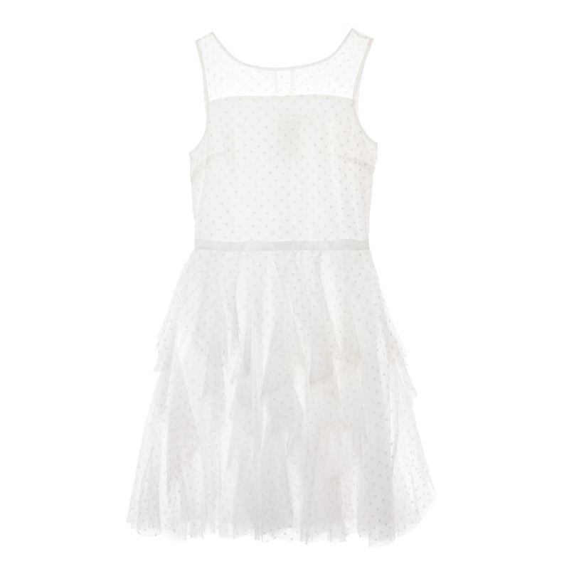 Φόρεμα με πέπλα, λευκό  280438
