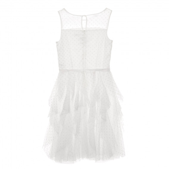 Φόρεμα με πέπλα, λευκό Cool club 280439 4