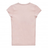 Βαμβακερό μπλουζάκι με στάμπα, σε ροζ χρώμα. Cool club 280528 4