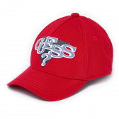 Καπέλο με λογότυπο της μάρκας, για αγόρια, κόκκινο Guess 280776 