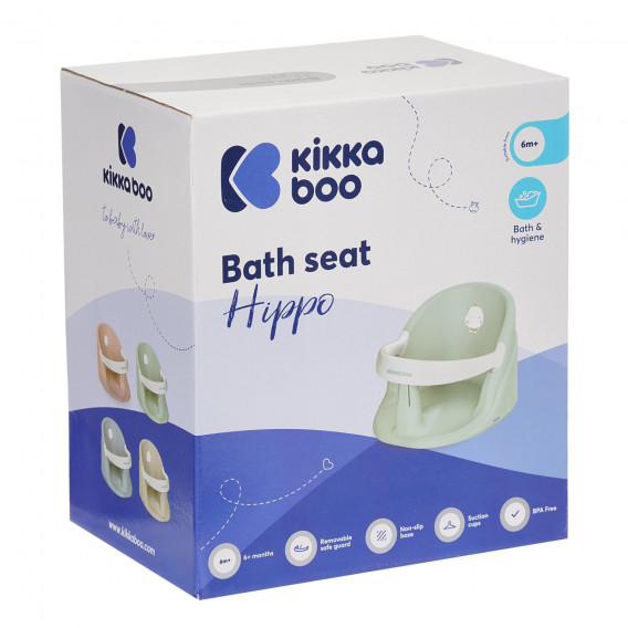 Κάθισμα για μπανιέρα Hippo, μπλε χρώμα Kikkaboo 282773 5