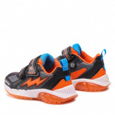Bolt αθλητικά παπούτσια με πορτοκαλί λεπτομέρειες, μαύρα Geox 283058 3