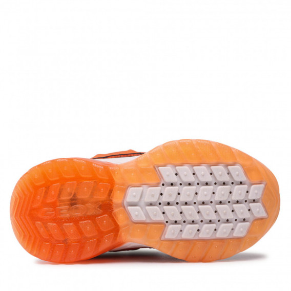 Bolt αθλητικά παπούτσια με πορτοκαλί λεπτομέρειες, σε μαύρο χρώμα Geox 283066 4