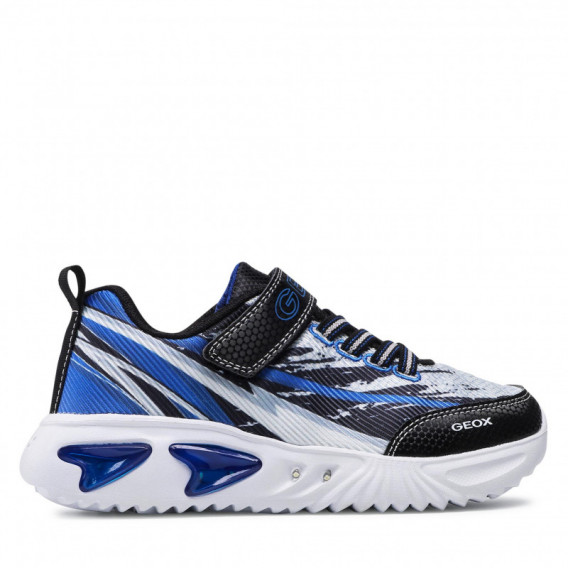 Αθλητικά παπούτσια με μπλε λεπτομέρειες, μαύρα Geox 283071 2