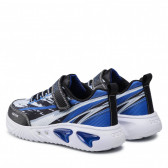 Αθλητικά παπούτσια με μπλε λεπτομέρειες, σε μαύρο χρώμα. Geox 283080 3