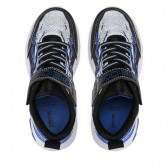 Αθλητικά παπούτσια με μπλε λεπτομέρειες, σε μαύρο χρώμα. Geox 283083 6