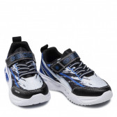 Αθλητικά παπούτσια με μπλε λεπτομέρειες, σε μαύρο χρώμα Geox 283090 5