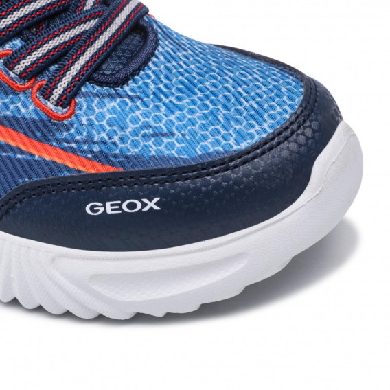 Αθλητικά παπούτσια με πορτοκαλί λεπτομέρειες, μπλε χρώμα Geox 283100 7