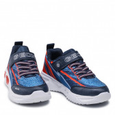 Αθλητικά παπούτσια με πορτοκαλί λεπτομέρειες, σε μπλε χρώμα. Geox 283106 5