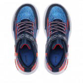Αθλητικά παπούτσια με πορτοκαλί λεπτομέρειες, σε μπλε χρώμα Geox 283115 6