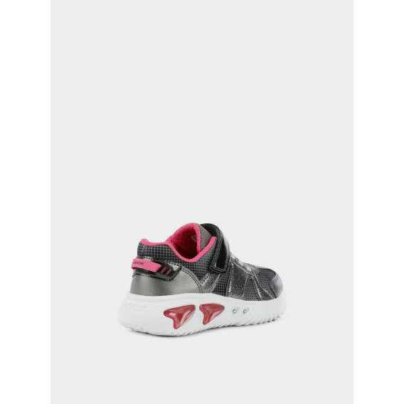 Αθλητικά παπούτσια με ροζ τόνους, σε ασημί χρώμα Geox 283151 3