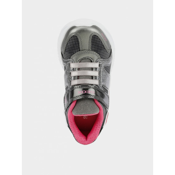 Αθλητικά παπούτσια με ροζ τόνους, σε ασημί χρώμα Geox 283152 4