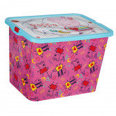 Κουτί αποθήκευσης με σύστημα κλικ για ένα κορίτσι, Peppa Pig, 23 l. Peppa pig 283260 