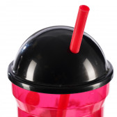 Avengers ποτήρι κόκκινο με καλαμάκι και καπάκι σε μαύρο χρώμα Stor 283331 2