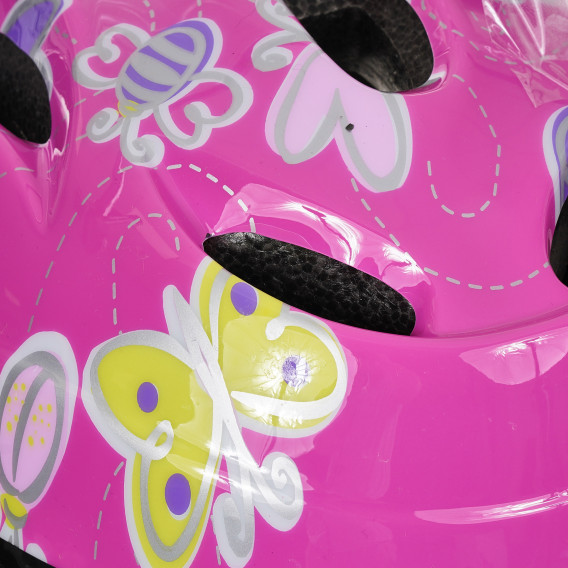 Παιδικό κράνος σε ροζ χρώμα με πεταλούδες Amaya 283336 3