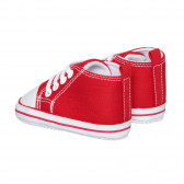 Βρεφικά μποτάκια sneaker, με λευκές λεπτομέρειες, κόκκινα Playshoes 283785 2