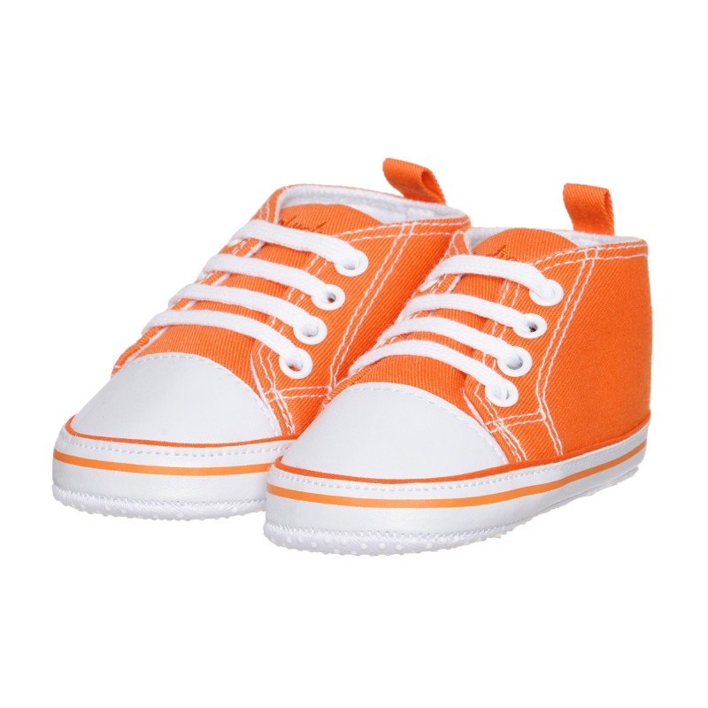 Βρεφικά Αθλητικά παπούτσια με λευκές λεπτομέρειες, πορτοκαλί  283792