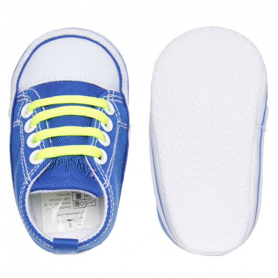 Αθλητικά παπούτσια με πράσινες λεπτομέρειες, σε μπλε χρώμα Playshoes 283815 3