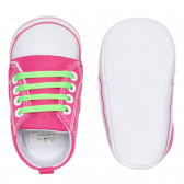 Αθλητικά παπούτσια με πράσινα κορδόνια, ροζ Playshoes 283818 3