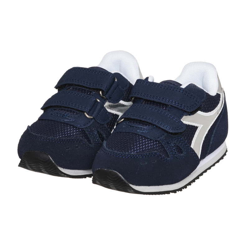 Αθλητικά παπούτσια με ασημί προφορά για μωρό, μπλε  283972
