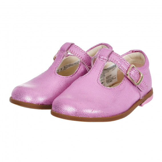 Κομψά δερμάτινα παπούτσια για μωρό, ροζ Clarks 284231 