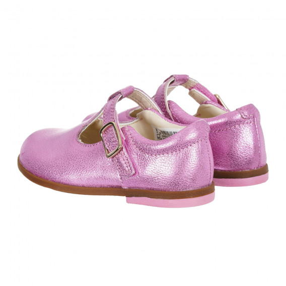 Κομψά δερμάτινα παπούτσια για μωρό, ροζ Clarks 284232 2
