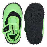 Παπούτσια θαλάσσης με velcro και μαύρες λεπτομέρειες, πράσινα Playshoes 284394 3