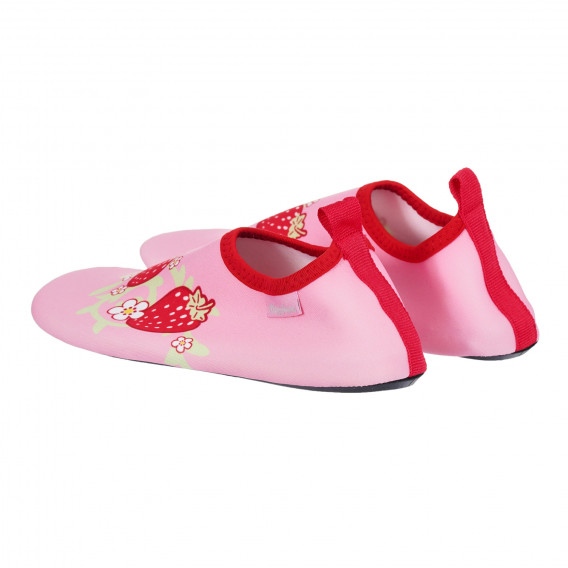 Aqua παπούτσια με απλικέ φράουλες, ροζ Playshoes 284402 2