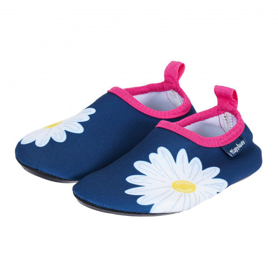 Παπούτσια Θαλάσσης, με κεντημένη μαργαρίτα, μπλε Playshoes 284410 