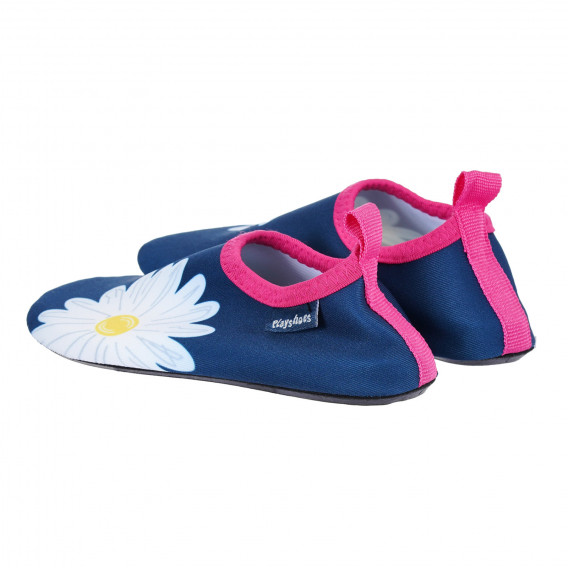 Παπούτσια Θαλάσσης, με κεντημένη μαργαρίτα, μπλε Playshoes 284411 2