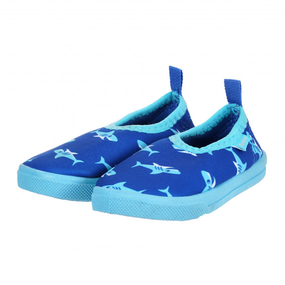 Παπούτσια θαλάσσης με στάμπα καρχαριών, μπλε Playshoes 284422 