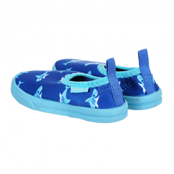 Παπούτσια θαλάσσης με στάμπα καρχαριών, μπλε Playshoes 284423 2