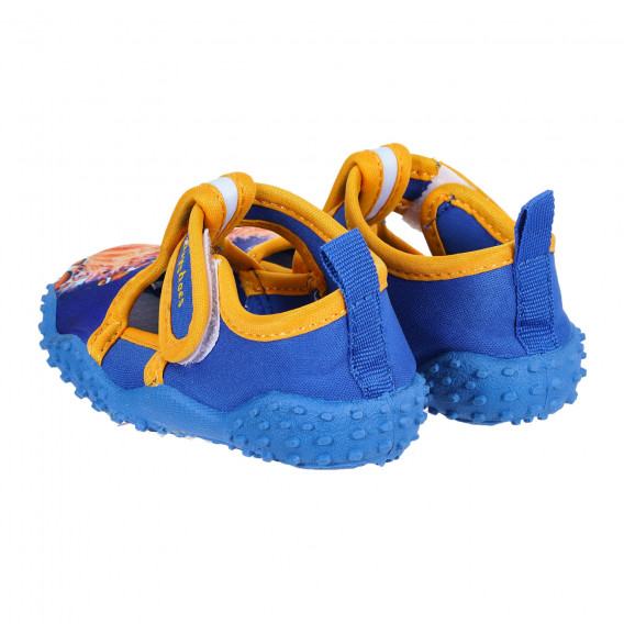 Παπούτσια θαλάσσης με θαλασσινές στάμπες και πορτοκαλί λεπτομέρειες, μπλε Playshoes 284432 2