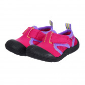 Σανδάλια παραλίας με μοβ λεπτομέρειες, ροζ Cool-Shoe 284512 