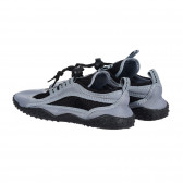 Παπούτσια θαλάσσης, με ελαστικά κορδόνια και μαύρες λεπτομέρειες, γκρι Playshoes 284523 2