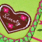 Παντόφλες κάλτσας με λουλουδένιες πινελιές, πράσινες Playshoes 284530 3